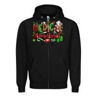 Black christmas medical assistant Zipper Hoodie - texasbilliewilder