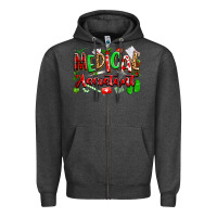 Charcoal Heather christmas medical assistant Zipper Hoodie - texasbilliewilder