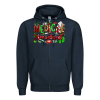 Navy christmas medical assistant Zipper Hoodie - texasbilliewilder