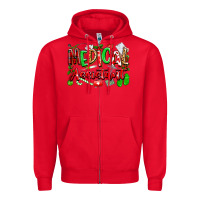Red christmas medical assistant Zipper Hoodie - texasbilliewilder