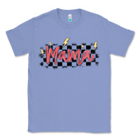 Colony Blue checkered mama Classic Tee - MaliasSmallBusiness