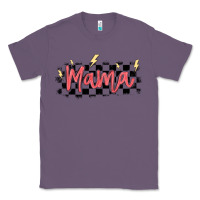 Lavender checkered mama Classic Tee - MaliasSmallBusiness