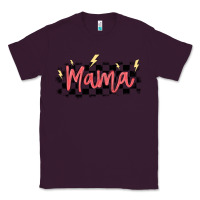 Plum checkered mama Classic Tee - MaliasSmallBusiness