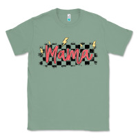 Sage checkered mama Classic Tee - MaliasSmallBusiness