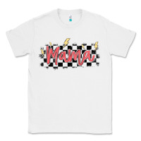White checkered mama Classic Tee - MaliasSmallBusiness
