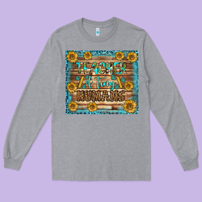 Teacher Of Tiny Humans Tumbler Long Sleeve Tee Designed By Bundleandbundleshop