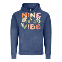 Vintage Denim nine is a vibe Vintage Hoodie - MaliasSmallBusiness