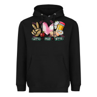 Black Peace love teach Heavyweight Hoodie - CowGirlArtShop
