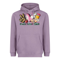 Lavender Peace love teach Heavyweight Hoodie - CowGirlArtShop