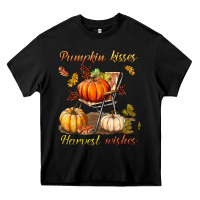 Black pumpkin kisses harvest wishes Heavy Core Tee - BundleAndBundleShop