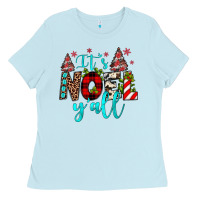Baby Blue it's noel y'all Ladies Tee - JahusDesignShop