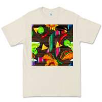 Bone margarita and taco seamless pattern Premium Tee - BundleAndBundleShop