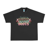 Pigment Black bring your ass kicking boots Urban Heavy Tee - NancyCooperArtShop