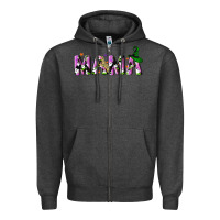 Charcoal Heather Halloween spooky Mama Zipper Hoodie - NancyCooperArtShop