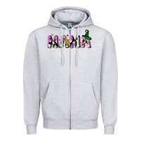 Heather Grey Halloween spooky Mama Zipper Hoodie - NancyCooperArtShop
