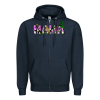 Navy Halloween spooky Mama Zipper Hoodie - NancyCooperArtShop