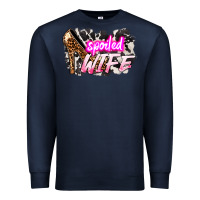 Navy Spoiled wife Mother's Day Premium Sweatshirt - HowdyJamesFarm