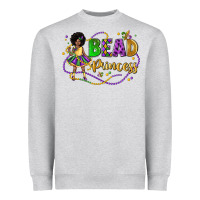 Heather Grey bead princess mardi gras Heavyweight Sweatshirt - LillyAllenDesigns