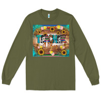 Army Green teacher vibes tumbler Long Sleeve Tee - BundleAndBundleShop