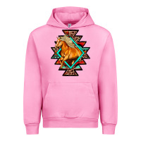 Fuchsia Pink Aztec Symbol With Horse Urban Hoodie - FaDigitalArtStudio