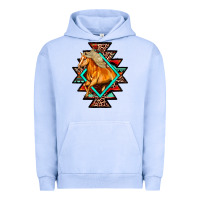 Pigment Grape Ice Aztec Symbol With Horse Urban Hoodie - FaDigitalArtStudio