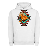 Pigment Lunar Rock Aztec Symbol With Horse Urban Hoodie - FaDigitalArtStudio