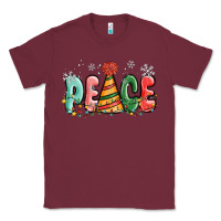 Burgundy peace Classic Tee - MaliasSmallBusiness