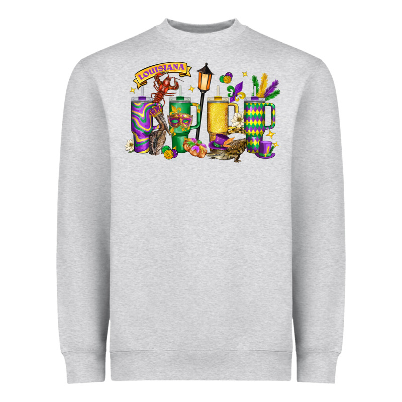 Obsessive Cup Disorder Mardi Gras Heavyweight Sweatshirt by LillyAllenDesigns | Teevron