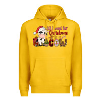 Lemon all want for christmas is a cow Premium Hoodie - CowGirlArtShop
