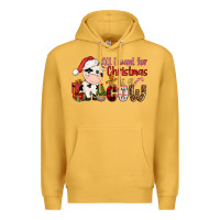 Mustard all want for christmas is a cow Premium Hoodie - CowGirlArtShop