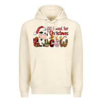 Sandshell all want for christmas is a cow Premium Hoodie - CowGirlArtShop