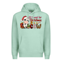 Seafoam all want for christmas is a cow Premium Hoodie - CowGirlArtShop