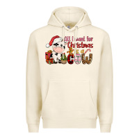 Tofu all want for christmas is a cow Premium Hoodie - CowGirlArtShop
