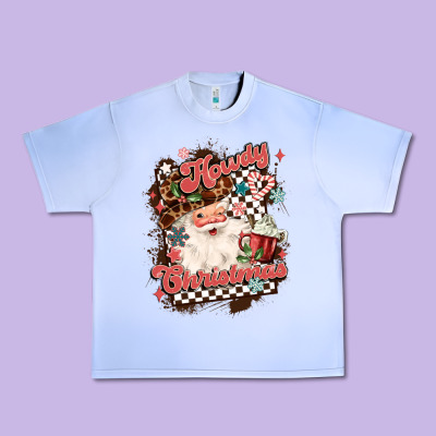 Western Howdy Christmas Urban Heavy Tee Designed By Maliassmallbusiness
