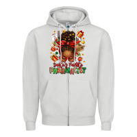 Dove Grey santas favorite pharmacist afro messy bun Zipper Hoodie - texasbilliewilder