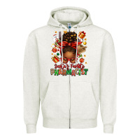 Oatmeal Heather santas favorite pharmacist afro messy bun Zipper Hoodie - texasbilliewilder