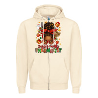 Sandshell santas favorite pharmacist afro messy bun Zipper Hoodie - texasbilliewilder