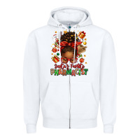 White santas favorite pharmacist afro messy bun Zipper Hoodie - texasbilliewilder