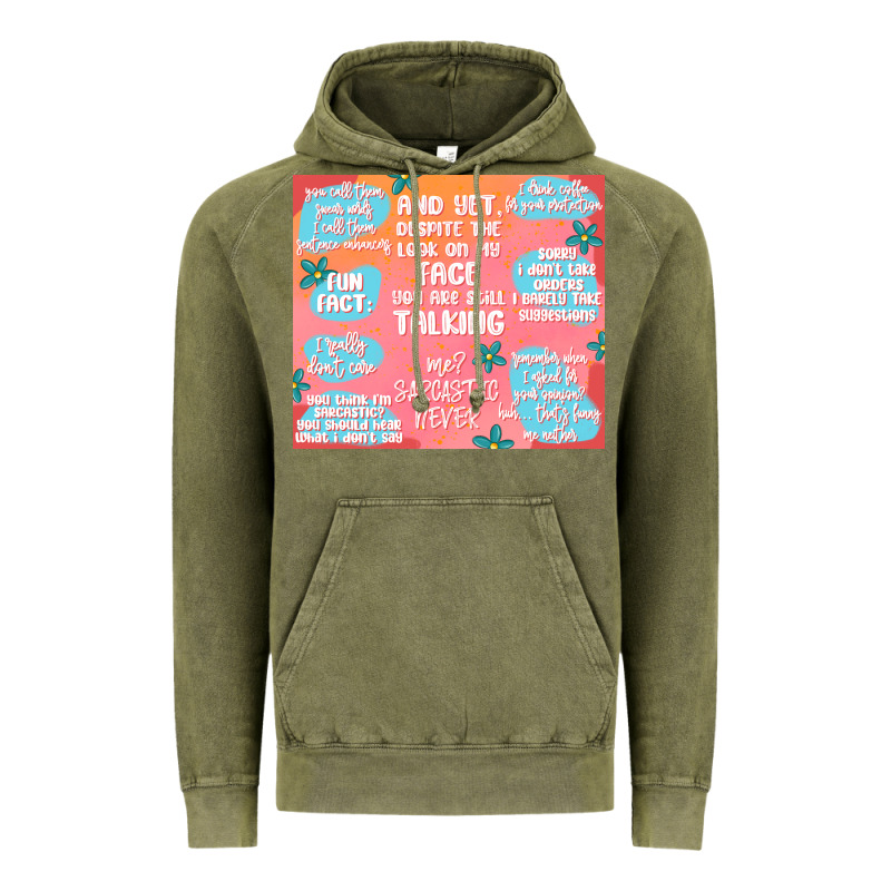 Sarcastic Quotes Vintage Hoodie by MaliasSmallBusiness | Teevron