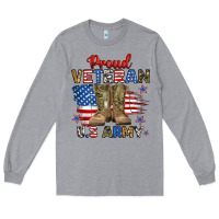 Heather Grey proud veteran u.s army Long Sleeve Tee - RanaPortraitStore