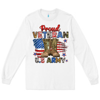 White proud veteran u.s army Long Sleeve Tee - RanaPortraitStore