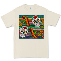Bone sugar skull seamless pattern Premium Tee - BundleAndBundleShop