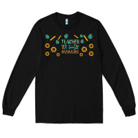 Black teacher of tiny humans libbey glass Long Sleeve Tee - BundleAndBundleShop
