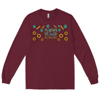 Burgundy teacher of tiny humans libbey glass Long Sleeve Tee - BundleAndBundleShop