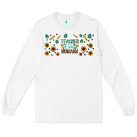White teacher of tiny humans libbey glass Long Sleeve Tee - BundleAndBundleShop