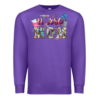 Purple Nurse mom Mother's Day Premium Sweatshirt - HowdyJamesFarm