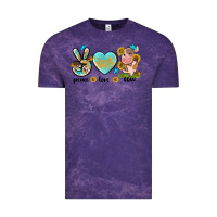 Cloud Purple peace love cute cow Vintage Tee - NancyCooperArtShop