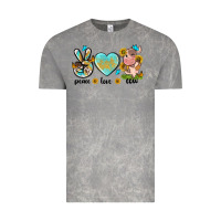 Cloud Rock peace love cute cow Vintage Tee - NancyCooperArtShop