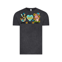 Vintage Black peace love cute cow Vintage Tee - NancyCooperArtShop