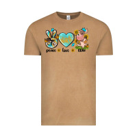 Vintage Camel peace love cute cow Vintage Tee - NancyCooperArtShop